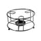 Metal Trivet Buffet Server Stand Fondue Stand 14*7 cm (Ctn Box 72 units)
