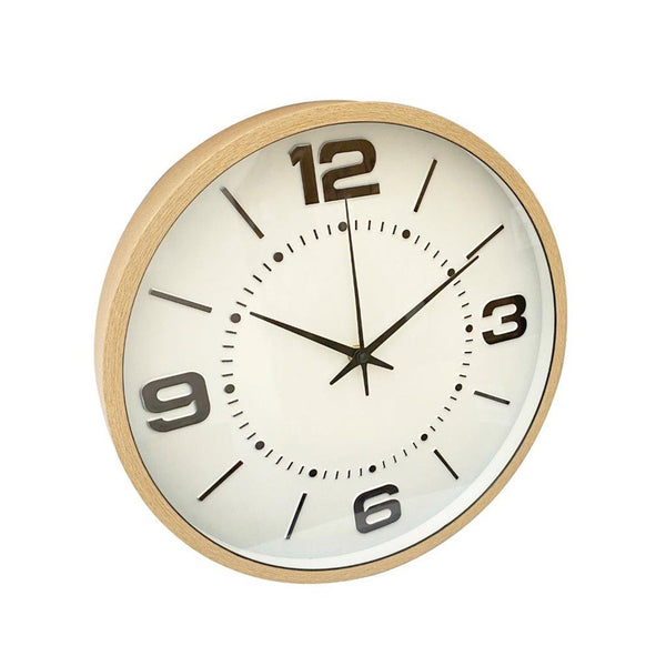 Minimalist Design Light Brown Round Analog Wall Clock 25*35 cm (Ctn Box 20 units)