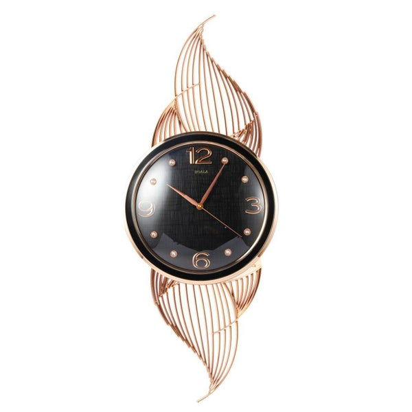 Decorative Abstract Design Round Gold Frame Wall Clock 33*82 cm (Ctn Box 12 units)