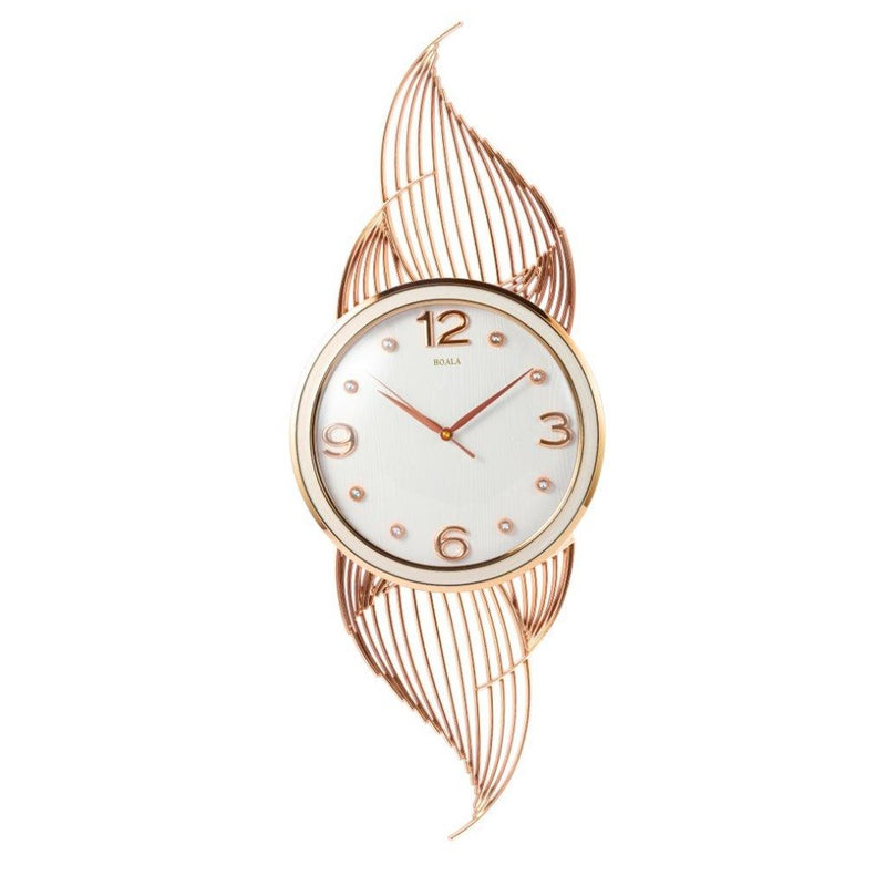 Decorative Abstract Design Round Gold Frame Wall Clock 33*82 cm (Ctn Box 12 units)
