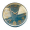 Minimalist Design Blue Round Analog Wall Clock 40 cm  (Ctn Box 10 units)