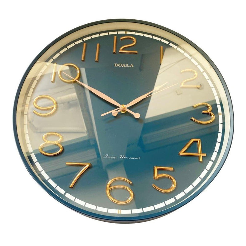 Minimalist Design Green Round Analog Wall Clock 40 cm  (Ctn Box 10 units)