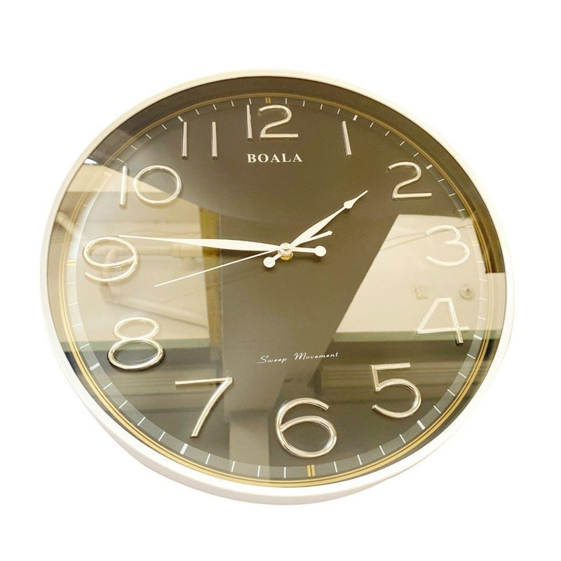 Minimalist Design Black and White Round Analog Wall Clock 40 cm  (Ctn Box 10 units)