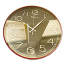 Minimalist Design Black and Coffee Round Analog Wall Clock 40 cm  (Ctn Box 10 units)