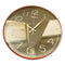 Minimalist Design Black and Coffee Round Analog Wall Clock 40 cm  (Ctn Box 10 units)