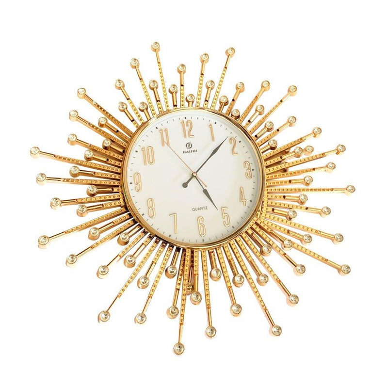 Abstract Design Gold and White Round Analog Wall Clock 64.5*64.5 cm (Ctn Box 12 units)