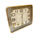 Minimalist Design Gold and White Rectangle Analog Wall Clock 37*42 cm (Ctn Box 10 units)