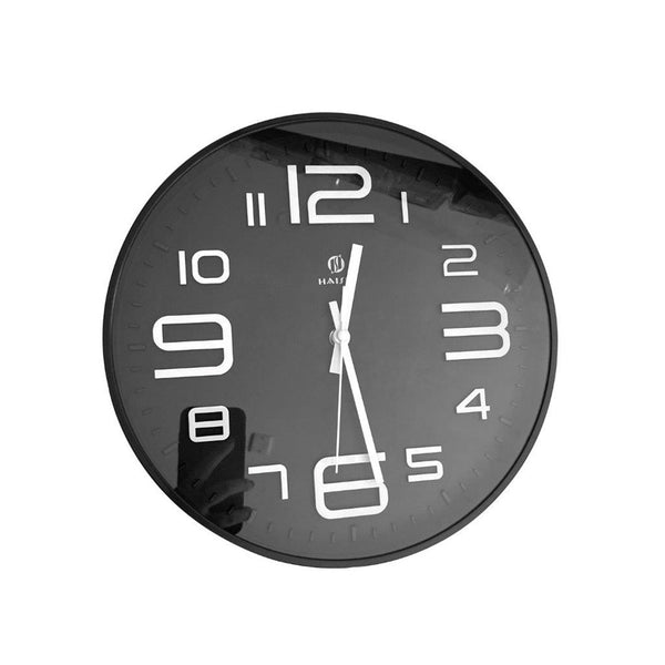 Minimalist Design Black Round Analog Wall Clock 30*30 cm (Ctn Box 30 units)