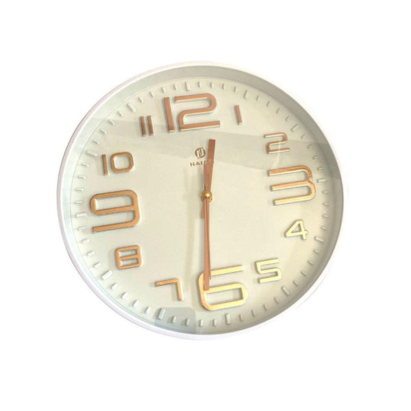 Minimalist Design White Round Analog Wall Clock 30*30 cm (Ctn Box 30 units)