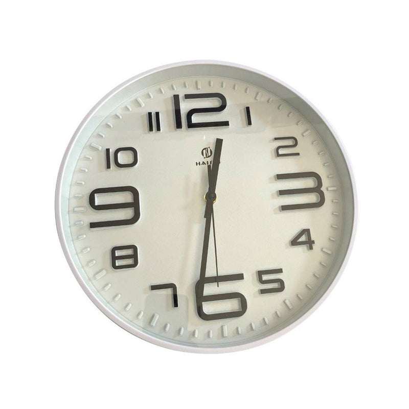 Minimalist Design White Round Analog Wall Clock 30*30 cm (Ctn Box 30 units)