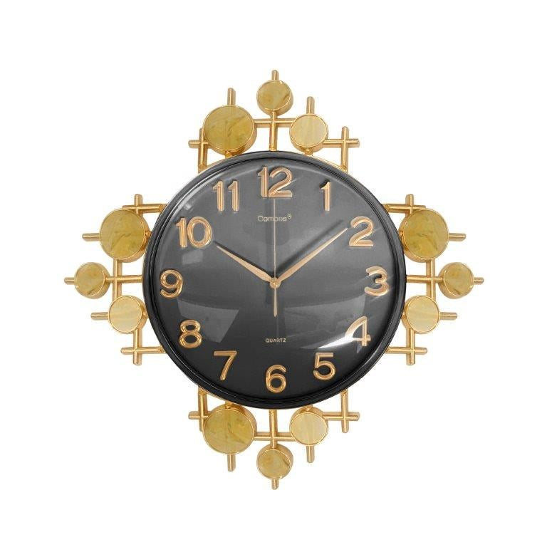 Decorative Abstract Design Black Round Analog Wall Clock 60*60 cm (Ctn Box 10 units)