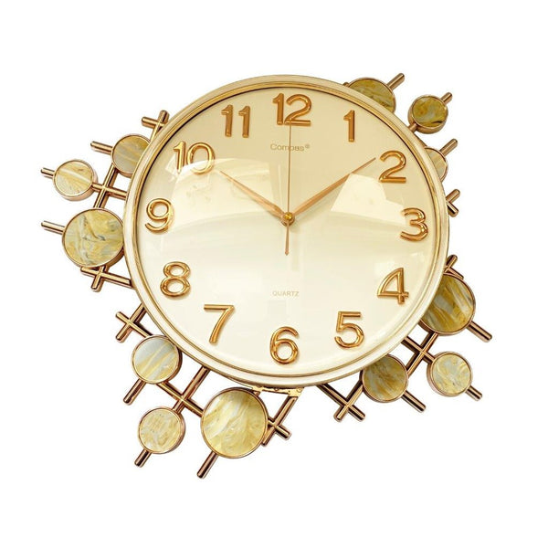 Decorative Abstract Design White Round Analog Wall Clock 60*60 cm (Ctn Box 10 units)