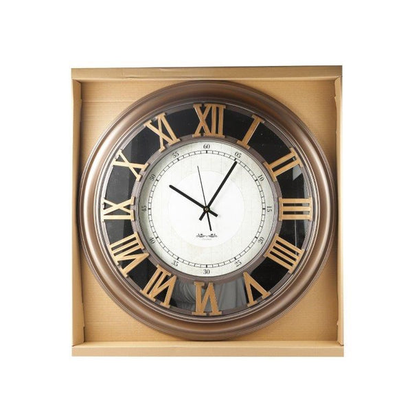 Antique Analog 3d Royal Vintage Metallic Brown Wall Clock  65*65 cm (Ctn Box 6 units)