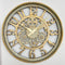 Modern 3d Skeleton Metallic Brown Mechanical Grey Wall Clock 40*40 cm (Ctn Box 12 units)