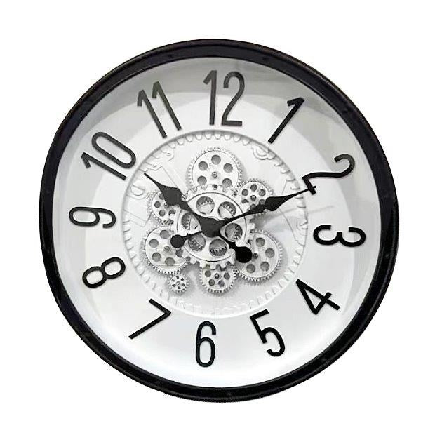 Antique Analog 3d Royal Vintage Metallic Grey Wall Clock  50 cm  (Ctn Box 8 units)