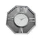 Decorative Hexagonal Shape Silver Glitter Design Analog Deco Wall Clock 47 cm  (Ctn Box 8 units)