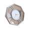 Decorative Hexagonal Shape Golden Glitter Design Analog Deco Wall Clock 47 cm  (Ctn Box 8 units)