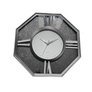 Decorative Hexagonal Shape Black Glitter Design Analog Deco Wall Clock 47 cm  (Ctn Box 8 units)