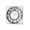Decorative Round Shape Silver Glitter Design Analog Deco Wall Clock  40 cm  (Ctn Box 12 units)