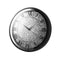 Decorative Round Shape Silver Glitter Design Analog Deco Wall Clock  35 cm  (Ctn Box 16 units)