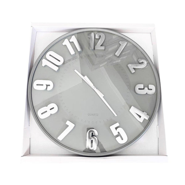 Minimalist Design Grey Metal Round Analog Wall Clock 75 cm  (Ctn Box 4 units)