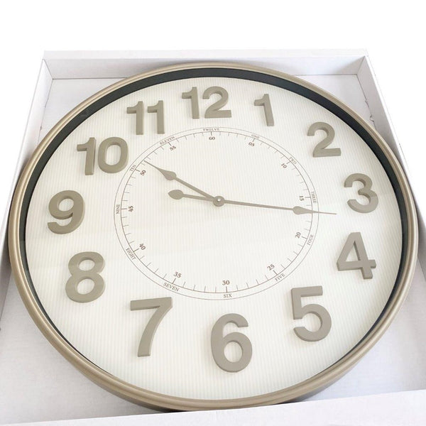 Minimalist Design Coffee Metal Round Analog Wall Clock 75 cm  (Ctn Box 4 units)