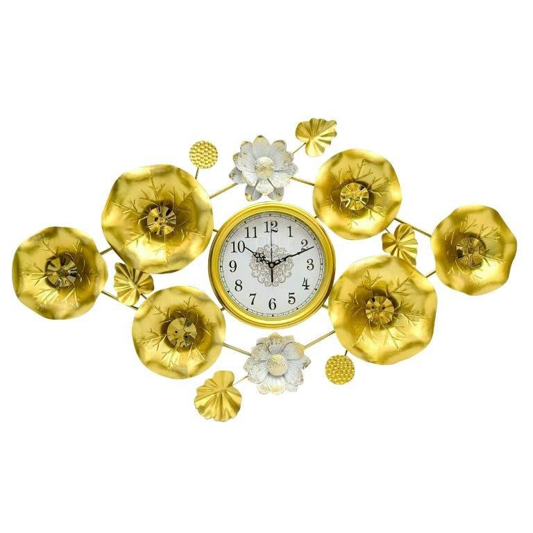 Decorative Abstract Design Metal Round Gold Frame Wall Clock 103*63 cm 103*63 cm  (Ctn Box 5 units)