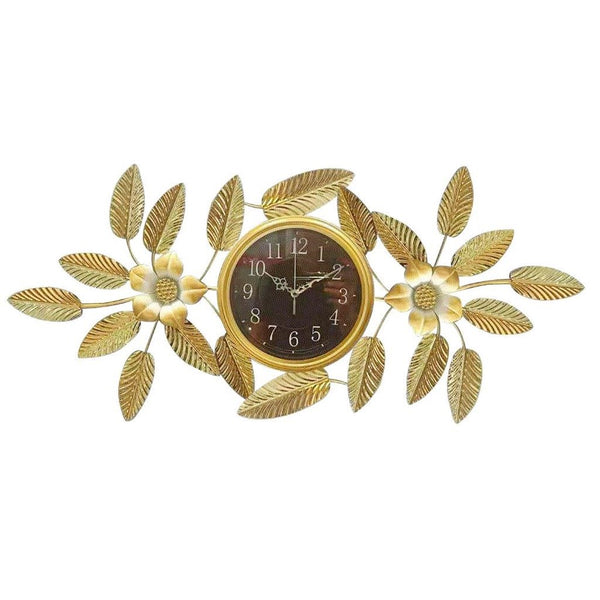 Decorative Abstract Design Metal Round Gold Frame Wall Clock 102*45 cm (Ctn Box 5 units)