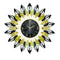 Decorative Abstract Design Metal Round Gold Frame Wall Clock 67 cm (Ctn Box 10 units)