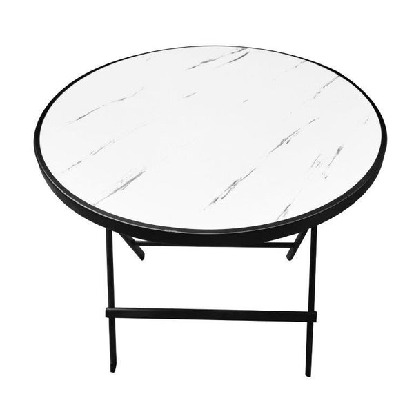 MDF Top Timber Pattern Round Portable Folding Table 80*80*70 cm (Ctn Box 2 units)