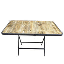 MDF Top Timber Pattern Round Portable Folding Table 120*80*70 cm (Ctn Box 2 units)