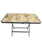 MDF Top Timber Pattern Round Portable Folding Table 120*80*70 cm (Ctn Box 2 units)
