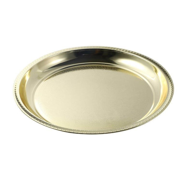 Gold Plated Stainless Steel Round Serving Tray 45 cm  (Ctn Box 50 units)