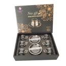 Premium Clear Glass Tea cup with Saucer Set of 6 Pcs 5.8*8.5/11 cm (Ctn Box 8 units)