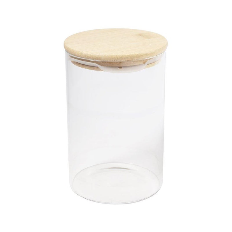 Airtight Bamboo Lid Glas Condiment Seasoning Jar 550 ml (Ctn Box 100 units)
