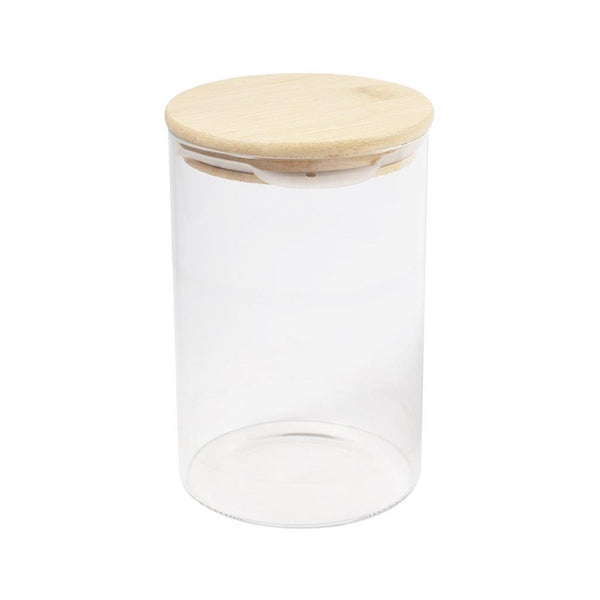 Airtight Bamboo Lid Glas Condiment Seasoning Jar 550 ml (Ctn Box 100 units)