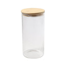 Airtight Bamboo Lid Glas Condiment Seasoning Jar 1300 ml (Ctn Box 50 units)