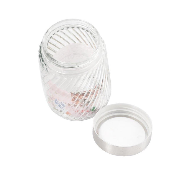 Glass Canister Set of 3 Pcs 10*12.5/10*16/10*20.5 cm (Ctn Box 10 units)
