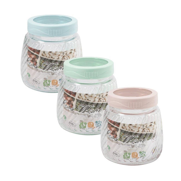 MultipurposeAirtight Glass Storage Jar 9*14.5 cm (Ctn Box 12 units)