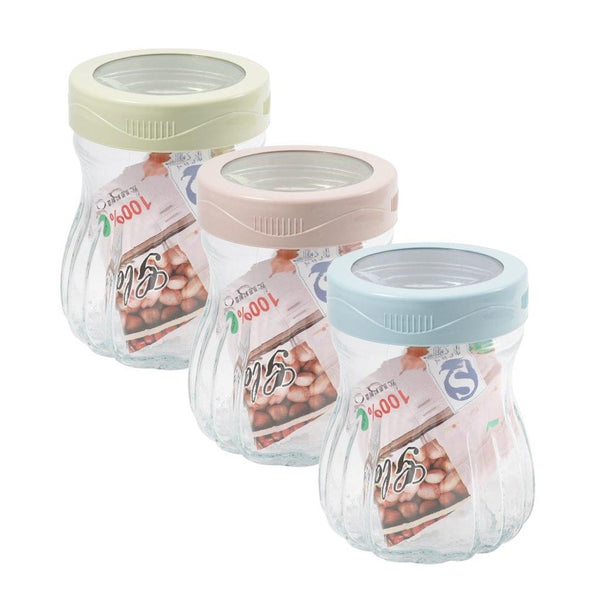 MultipurposeAirtight Glass Storage Jar 9.5*12 cm (Ctn Box 12 units)