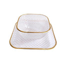 Crystal Glass Ice Cream and Dessert Bowl and Plate Set of 12 Pcs 10.5*5.2/15 cm (Ctn Box 6 units)