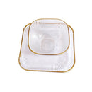 Crystal Glass Ice Cream and Dessert Bowl and Plate Set of 12 Pcs 10.5*5.2/15 cm (Ctn Box 6 units)