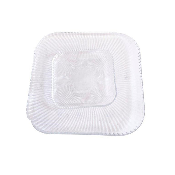 Crystal Cut Glass Appetizer Dish Dessert Plate Set of 7 Pcs 15*26.5 cm (Ctn Box 6 units)