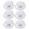 Premium Lead Free Glass Tea Cup with Saucer Set of 6 Pcs 9.5*7.5/13.5 cm (Ctn Box 6 units)