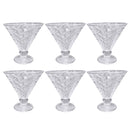 Crystal Cut Glass Ice Cream and Dessert Bowl Set of 6 Pcs  12*12 cm (Ctn Box 8 units)