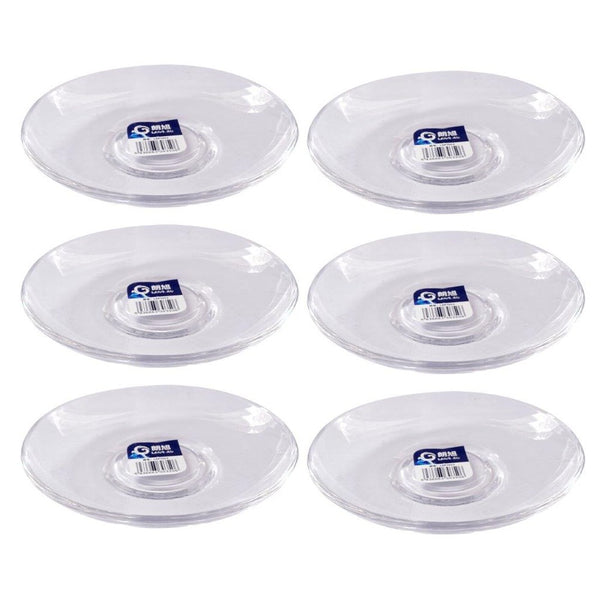 Premium lead Free Glass Saucer Plate Set of Set of 6 Pcs 11.5 cm  (Ctn Box 12 units)