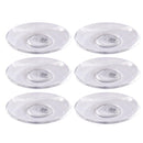 Premium lead Free Glass Saucer Plate Set of Set of 6 Pcs 13 cm  (Ctn Box 12 units)