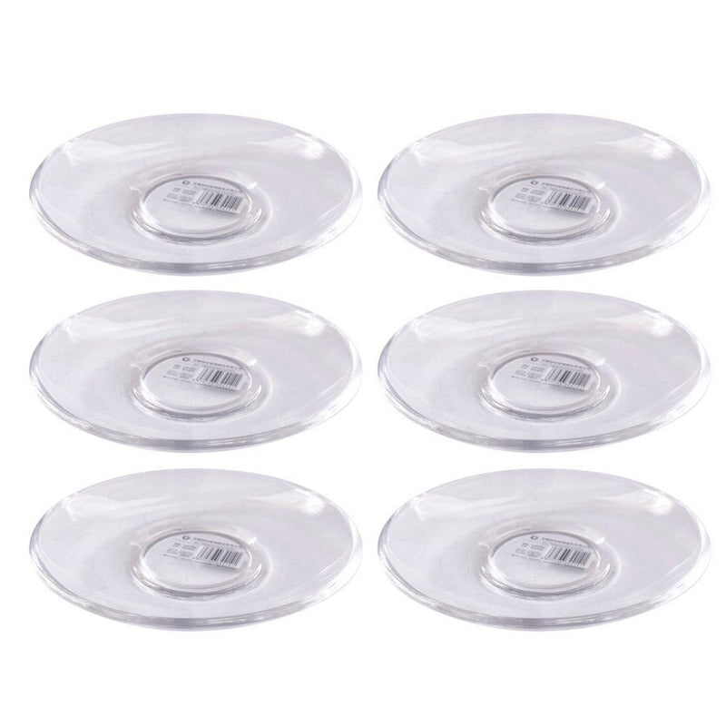 Premium lead Free Glass Saucer Plate Set of Set of 6 Pcs 13 cm  (Ctn Box 12 units)