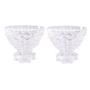 Crystal Cut Glass Ice Cream and Dessert Bowl Set of 2 Pcs 10.5*10.5 cm  (Ctn Box 24 units)