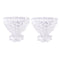Crystal Cut Glass Ice Cream and Dessert Bowl Set of 2 Pcs 10.5*10.5 cm  (Ctn Box 24 units)